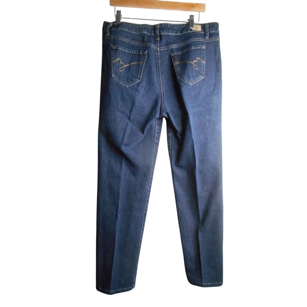 Bandolino Jeans Size 16 Mandie Classic Fit Womens cotton dark wash 5 pocket - Picture 2 of 6